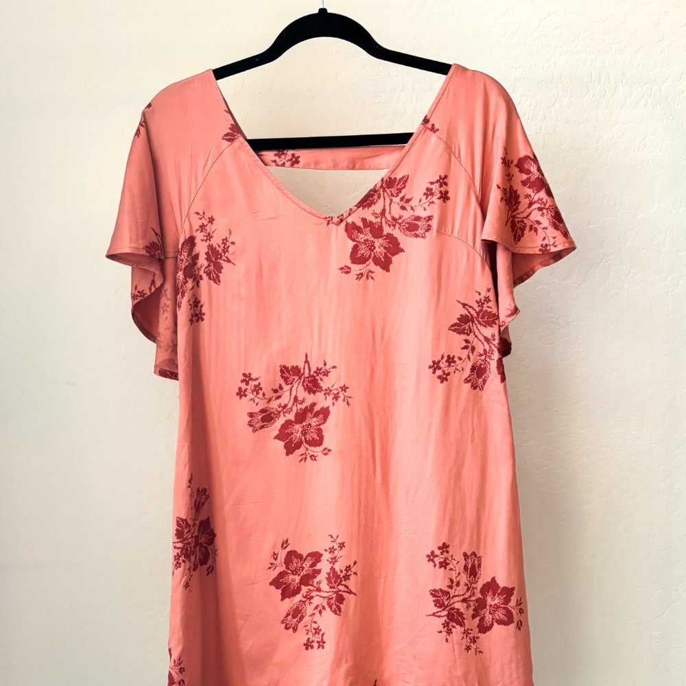 BILLABONG Floral Beach Mini Dress with Open Back S